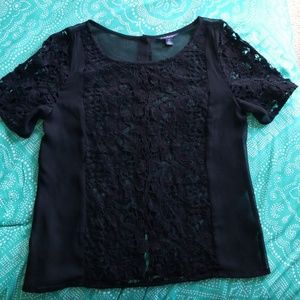 Black Lace Blouse